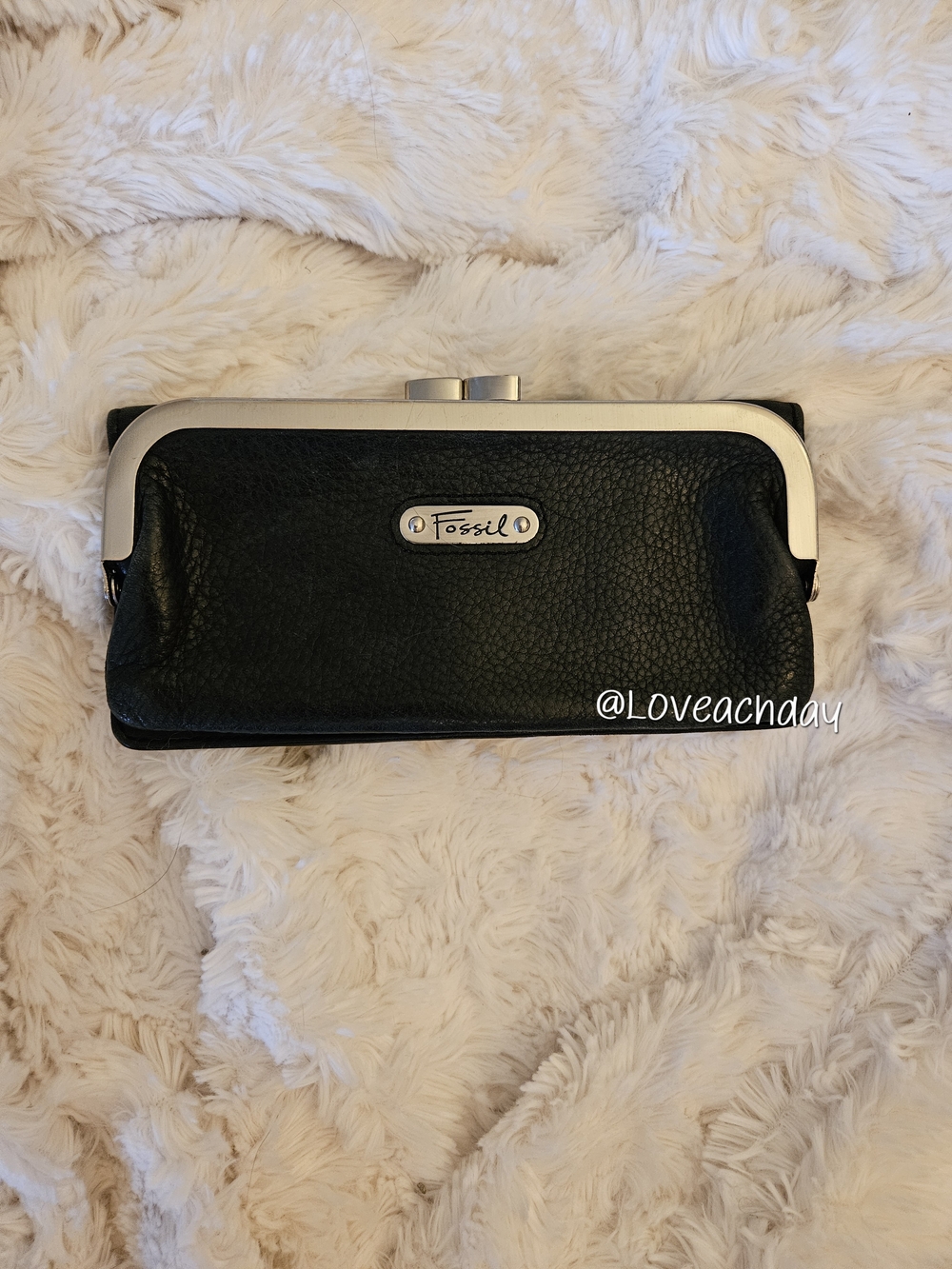 ✨️Fossil Women's Black Leather Clutch Wallet
